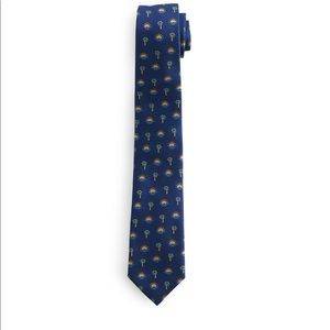 Chaps Boys Solid Tropical Palm Trees Sunshine Ocean Waves 48” Tie